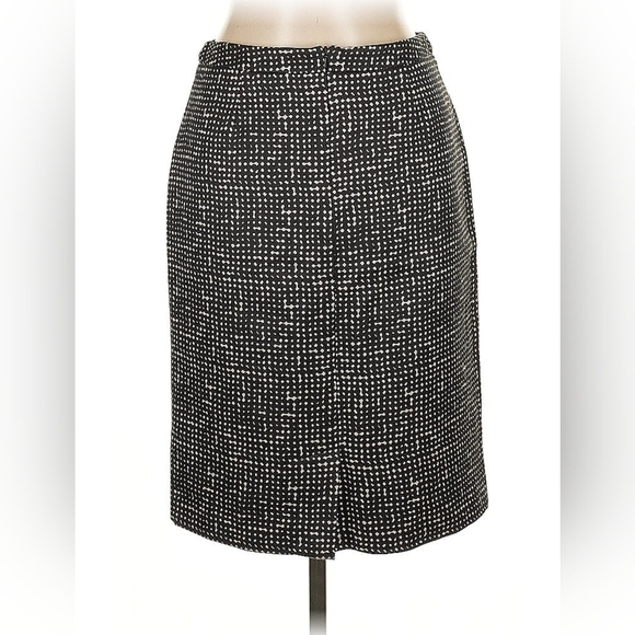 Tory Burch Black Tweed Silk-Blend Pencil Skirt – Size 10 - Picture 3 of 4
